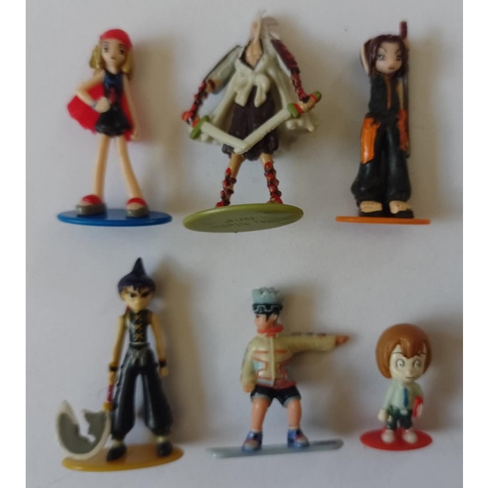 Kinder ovo - SHAMAN KING (Firma Dolci Preziosi) Lote com 6 , medem entre 2,5 e 4 cm de altura