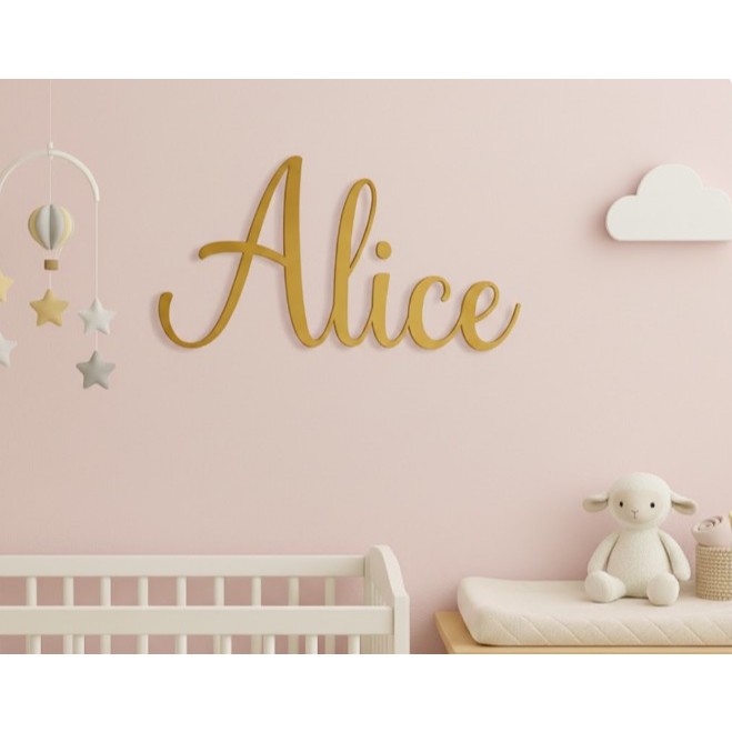 Nome MDF personalizado criança quarto Decorativo para parede decoração festa Várias Cores Quarto de Bebê ou Infantil