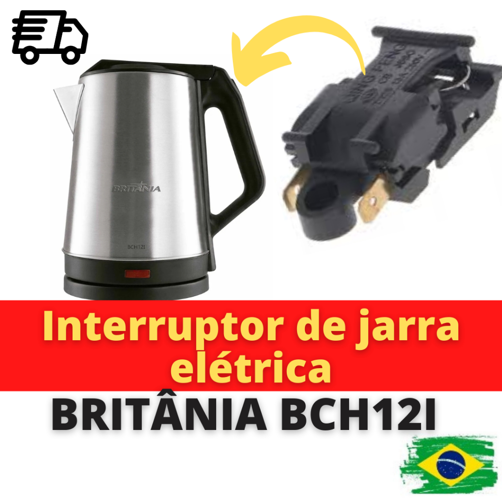 Interruptor para Chaleira Elétrica e Jarra Térmica Britânia BCH12I