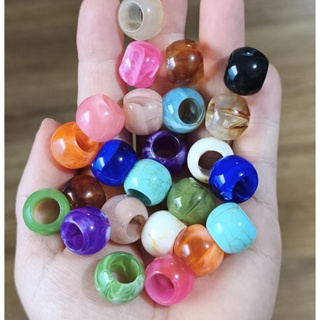 Entremeio Bola 18 mm mesclada,  furo grande 20 peças em Oferta na Shopee