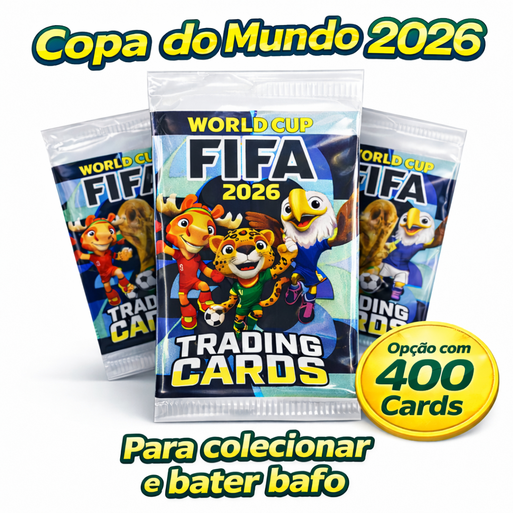 Cards Copa do Mundo FIFA 2026 – Colecionável até 400 Cards 100 Envelopes em Oferta na Shopee