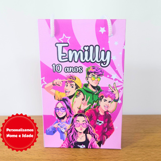 Sacolinha Personalizada Club dos Rosa — Lembrancinha Festa Infantil em Oferta na Shopee