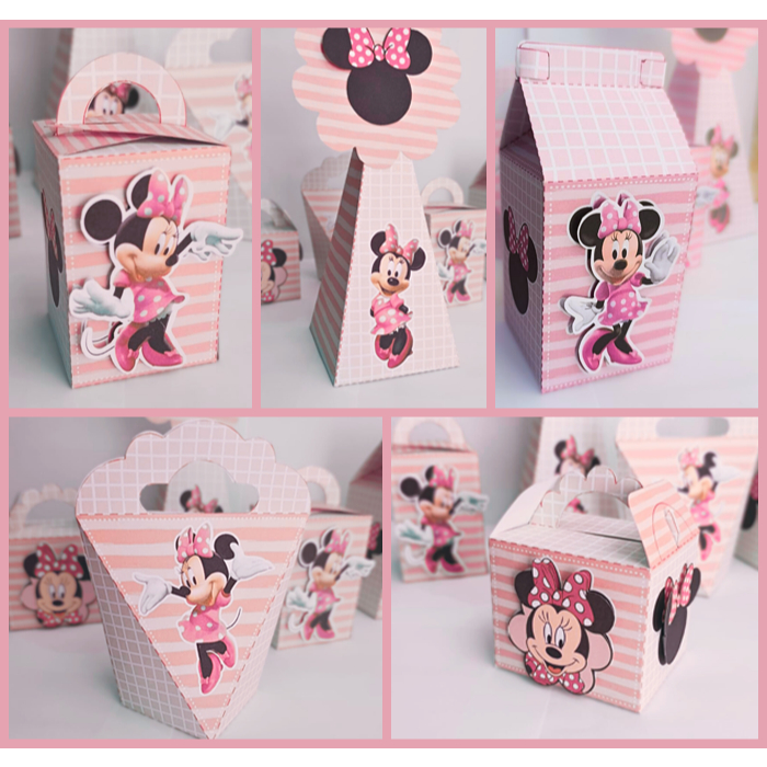 Lembrancinhas Personalizadas pegue e monte Minnie/ Lembrancinhas personalizadas com nome e idade/ Caixinhas da Minnie