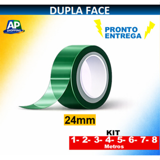Fita Dupla Face Extra Forte 24mm. Pronta Entrega Kit 1, 2, 3, 4, 5, 6 ,7 e 8 metros Molduras em Oferta na Shopee