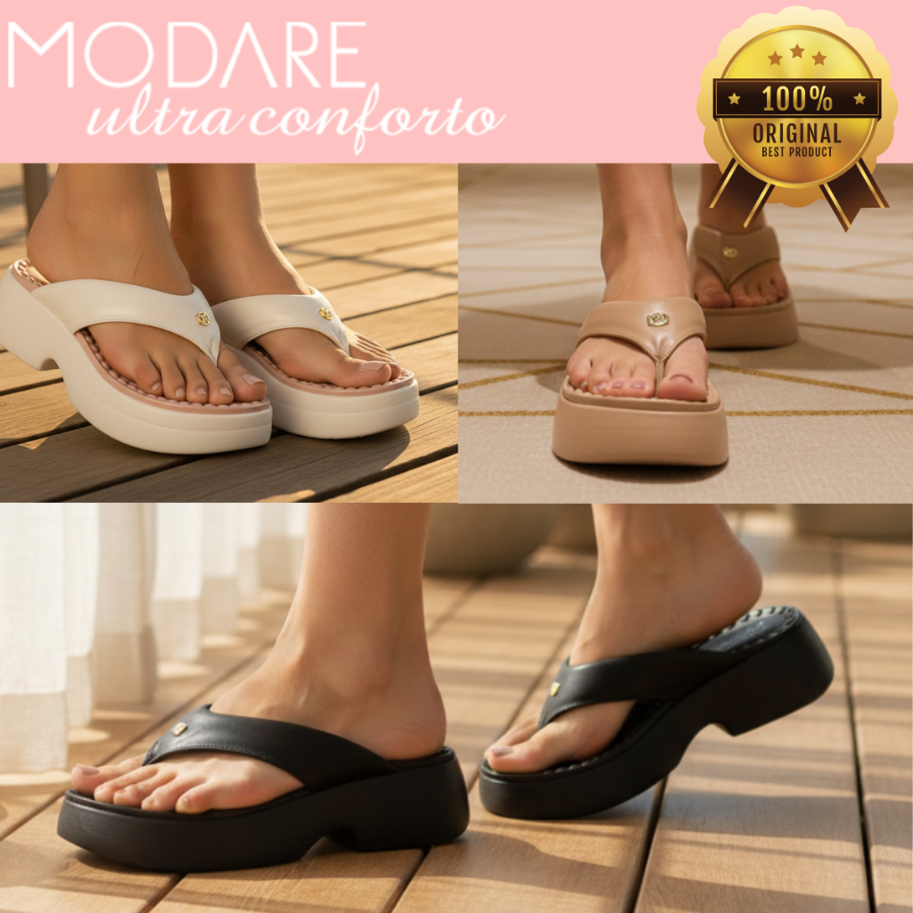 Tamanco Modare Feminino Ultraconforto Plataforma Ortopédico Confortável 7210206 Original em Oferta na Shopee