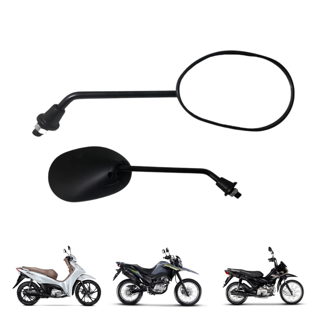 Retrovisor Biz 125 Biz 110 Biz100 Bros Pop100 110i CG TITAN FAN START 125 150 160 Xre300 Xre190 PAR em Oferta na Shopee