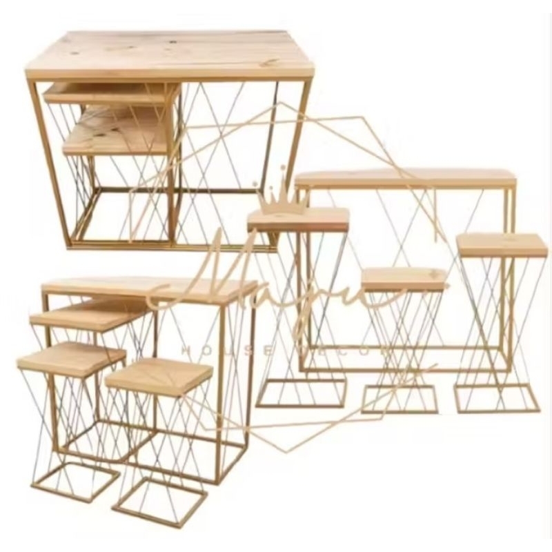 Jogo de Mesa Treliça + Arco de Mesa com 5 Peças Decoração Festa