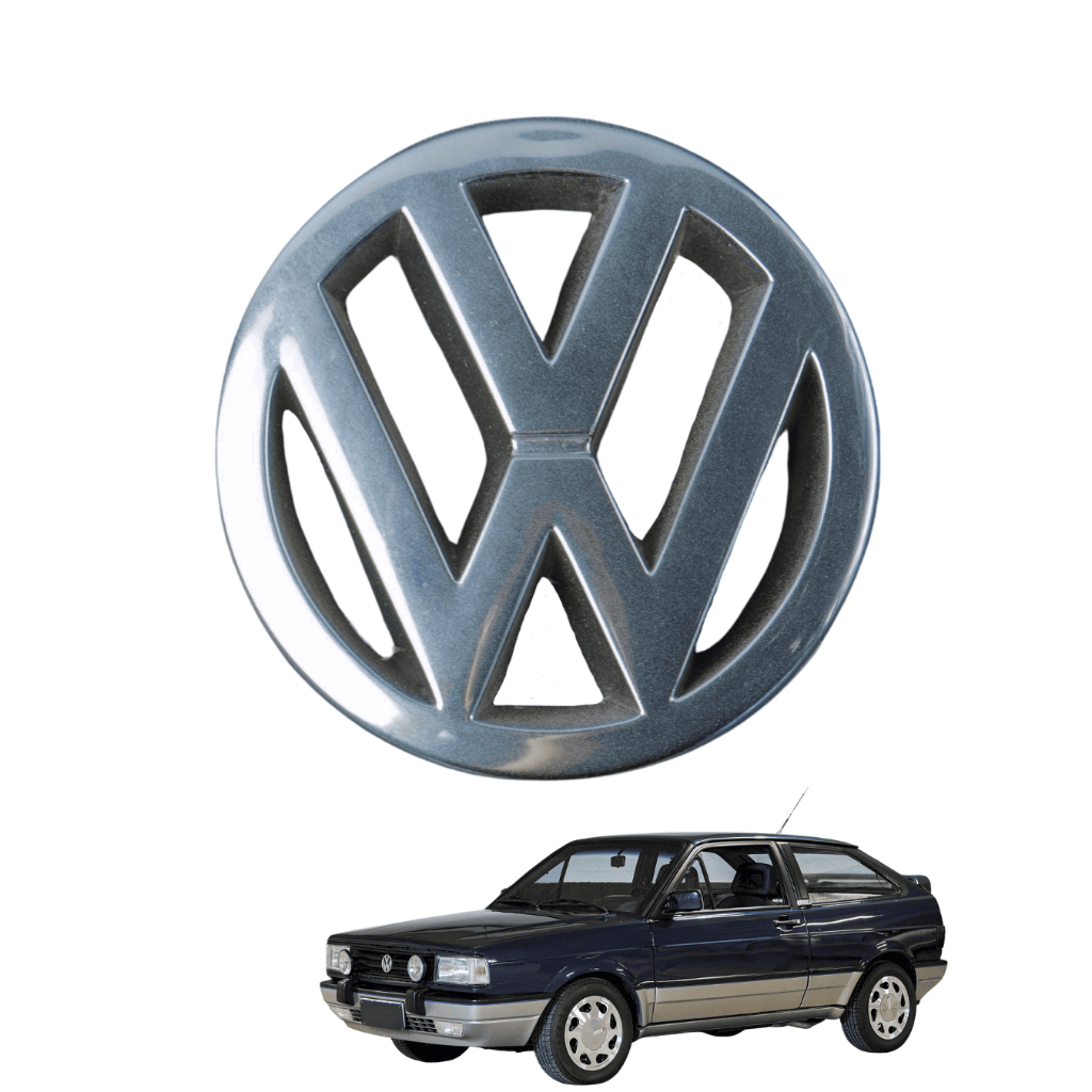 Emblema VW Logotipo da Grade Dianteira Cromado Frontal Parachoque Gol Gti Gts Cl Voyage Parati