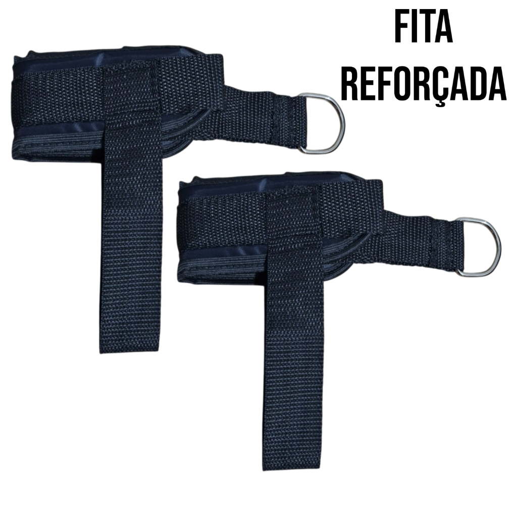 Tornozeleira Caneleira Puxador Alça Para Cross Over Glúteo Puxador Preto em Oferta na Shopee