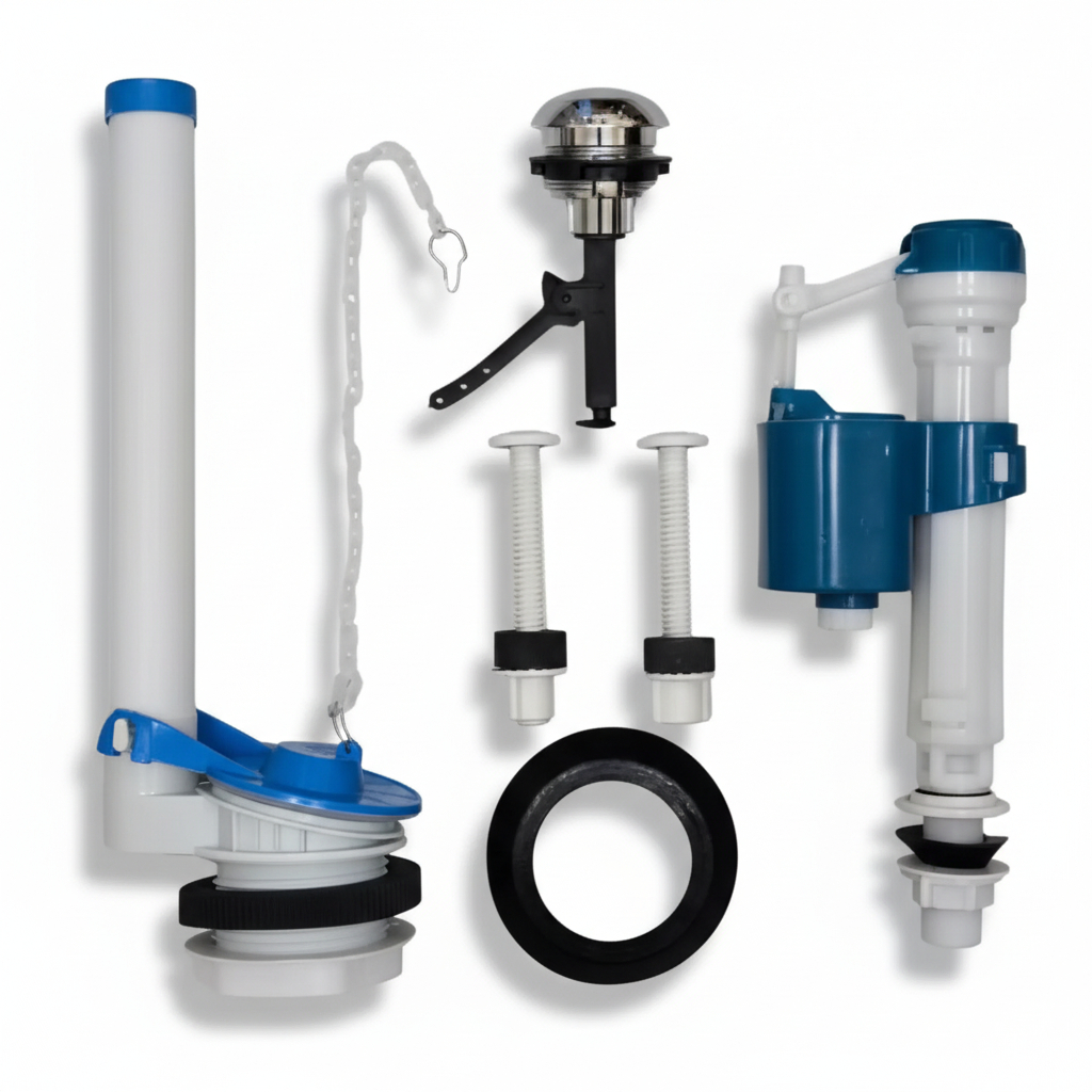 Kit Reparo Caixa Acoplada: Mecanismo de Entrada e Saída Universal Vedação Boia Acionador 1/2 Polegada Para Louça PVC em Oferta na Shopee