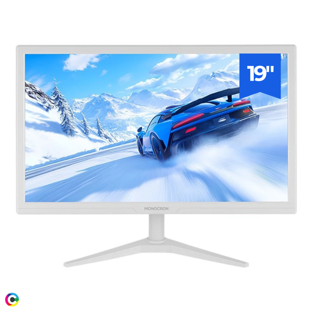 Monitor Branco 19" Polegadas Gamer 75Hz 1000:1 6-bits Painel Tn Segunda Tela Compacto — R$ 296,00 em Shopee