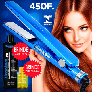 Prancha Chapinha Original Nano Titanium + Definitiva  + Oleo De Argan Bivolt 110V/220V