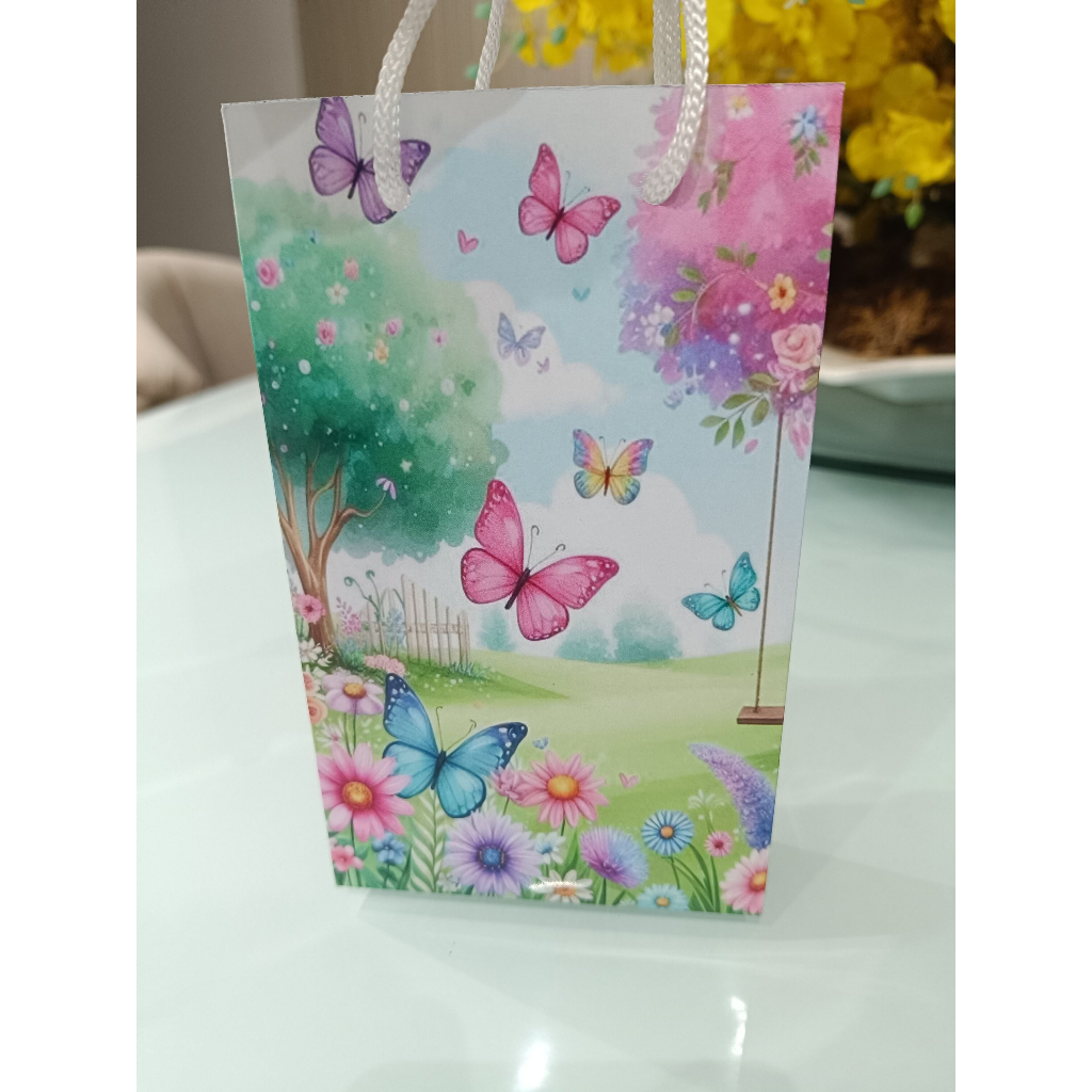 Sacolinha Surpresa Jardim Das Borboletas 17x4x10cm – Lembrancinhas Encantadoras para Festa Infantil