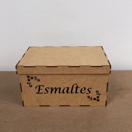 Caixa Organizadora Porta Esmaltes com divisorias em mdf em Oferta na Shopee