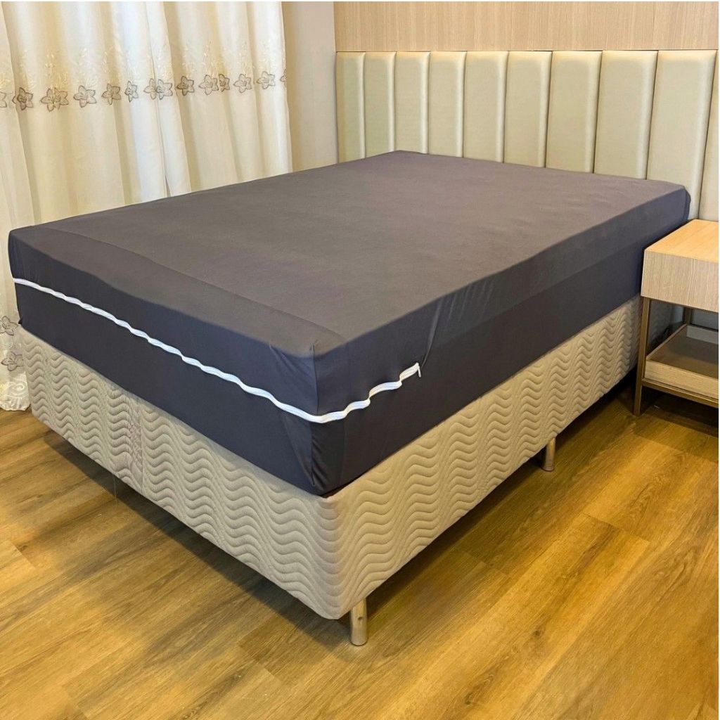 Capa de Colchão Queen com Zíper De Malha Protetor Colchão 1,60m x 2,00m x 0,30m - Mega Promoção