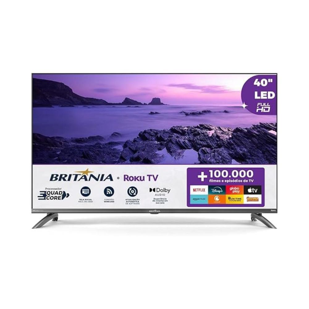 Smart Tv 40” Britânia Roku Tv Led Dolby Audio em Oferta na Shopee