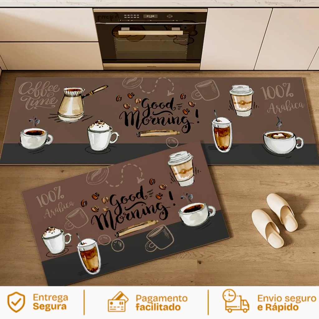 Kit Tapete Jogo Passadeira Belga Antiderrapante 2 Pçs em Oferta na Shopee