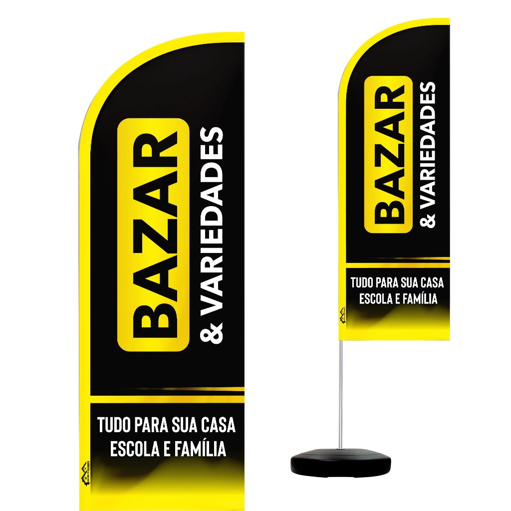 Wind Banner Completo 2,10m Bazar & Variedades