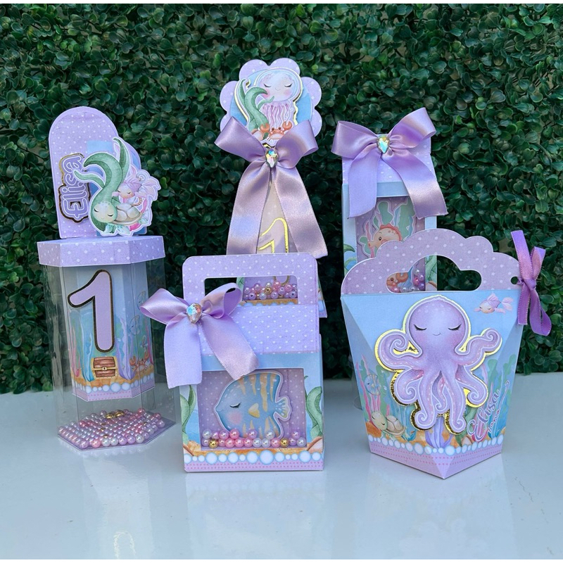 Kit personalizados de luxo fundo do mar menina