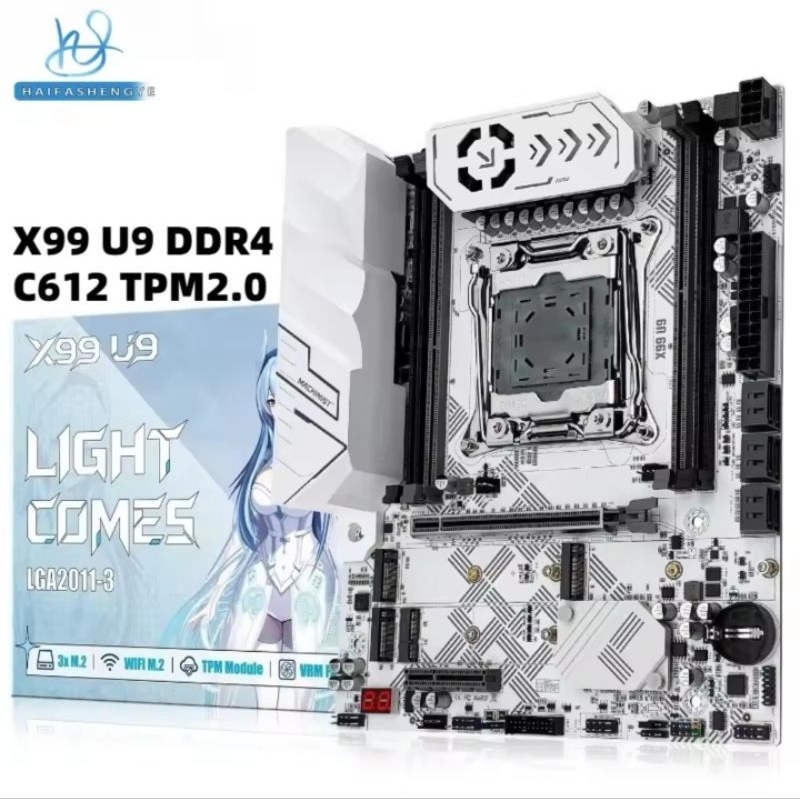 Placa-mãe Machinist X99 U9 C612 TPM2.0 quatro canais 2011-3 DDR4