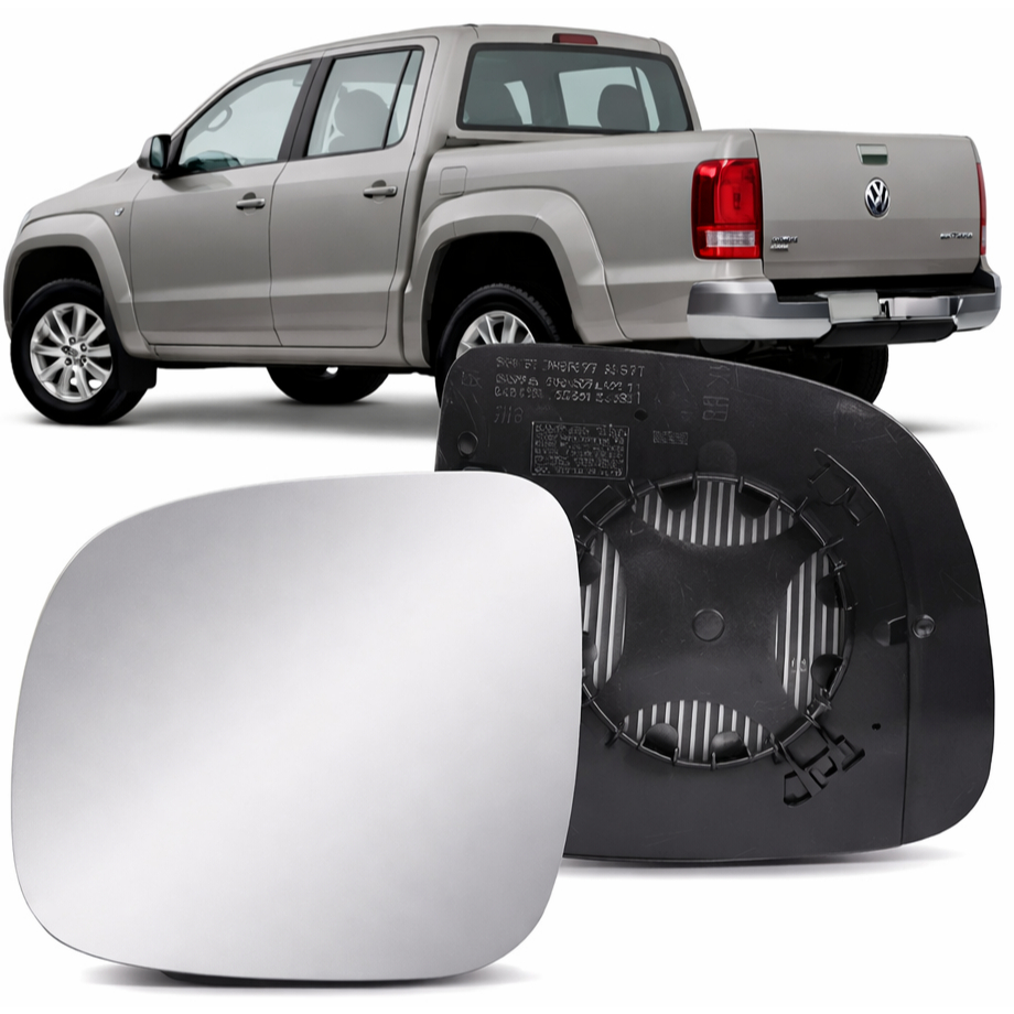 Subconjunto Lente Espelho Retrovisor Amarok 2010 a 2024 Com Desembaçador