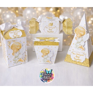 Kit caixinhas batizado dourado- 20 caixinhas Batismo variadas, personalizadas com nome- Envio em 24h em Oferta na Shopee