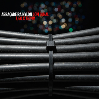 Abraçadeiras Nylon Enforca Gato Preta 3,6x150mm Com Olhal Plásticas Presilhas Cintas Resistente em Oferta na Shopee