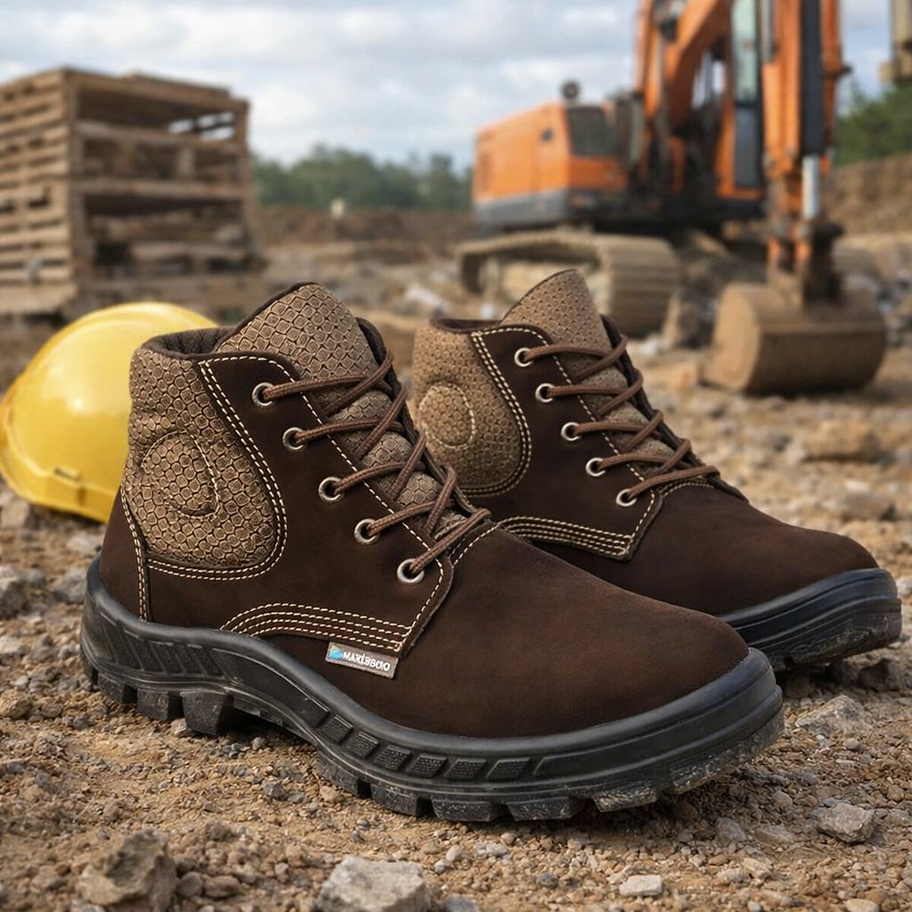 Botina 50b26 Marluvas Marrom Nobuck Bota com Bico de PVC Cadarço Segurança Mecânicas Motoboys Nubuck Camurça Coturno Epi em Oferta na Shopee