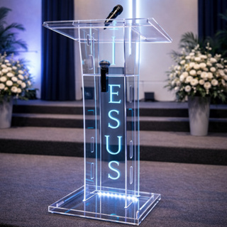 Púlpito Acrílico Elegante Clean e Moderno Tribuna Para Igrejas em Oferta na Shopee