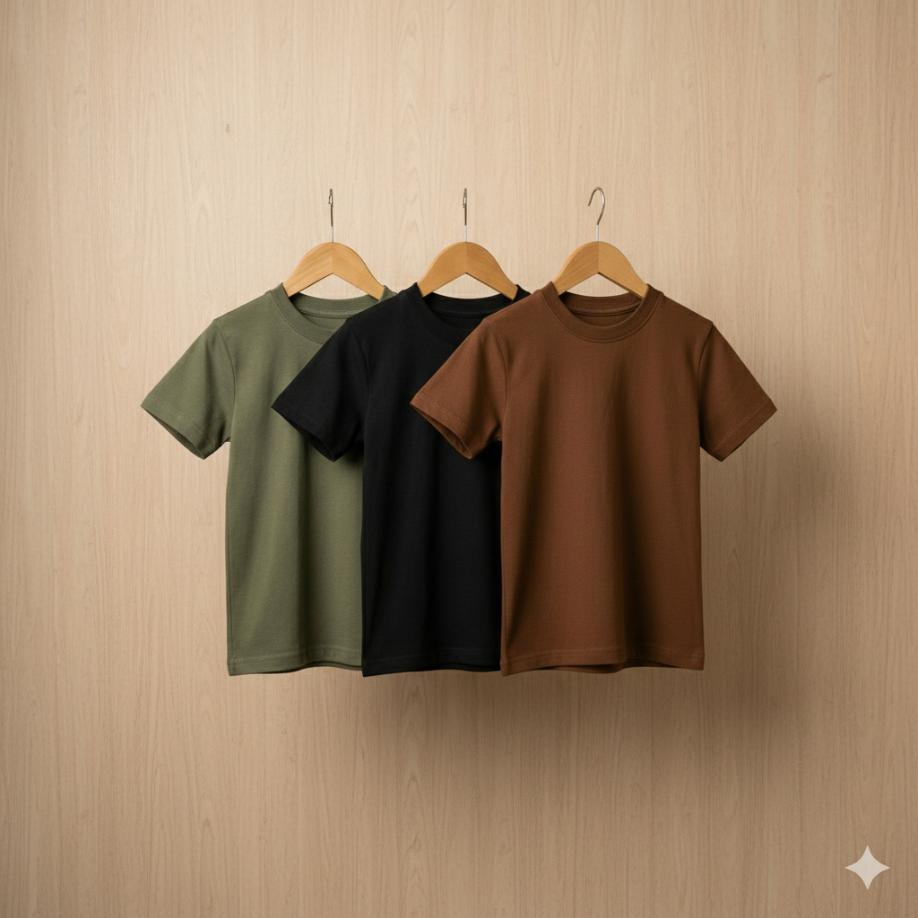 Kit 3 Camisetas Infantil UrbanJoy Soft Touch - Ideal Para Escola e Dia a Dia