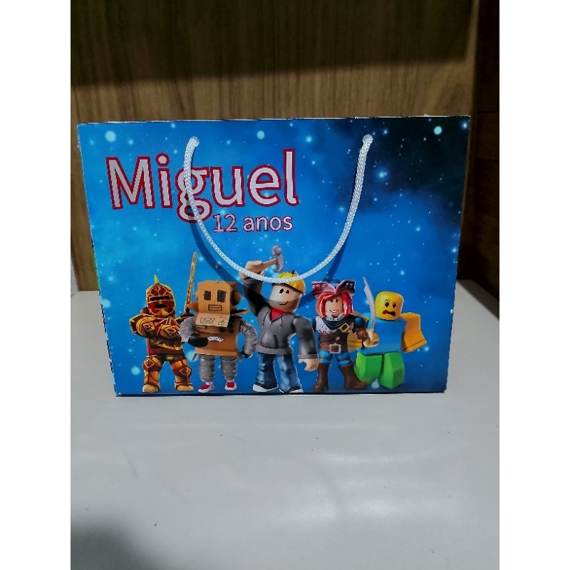 Sacola Surpresa personalizada para lembrancinhas de aniversário - Roblox- Fazemos todos os temas - Semi Montadas