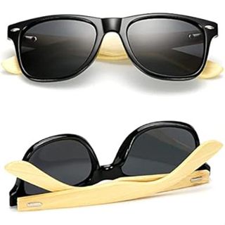 Óculos de Sol Haste Estilo Bambu Madeira Masculino e Feminino UV400 em Oferta na Shopee