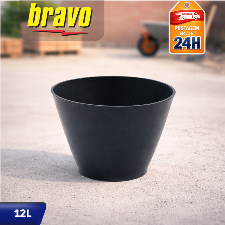 Balde Multiuso 12L Sem PEGA TS – Resistente 30cm | Obra, Limpeza, Jardim
