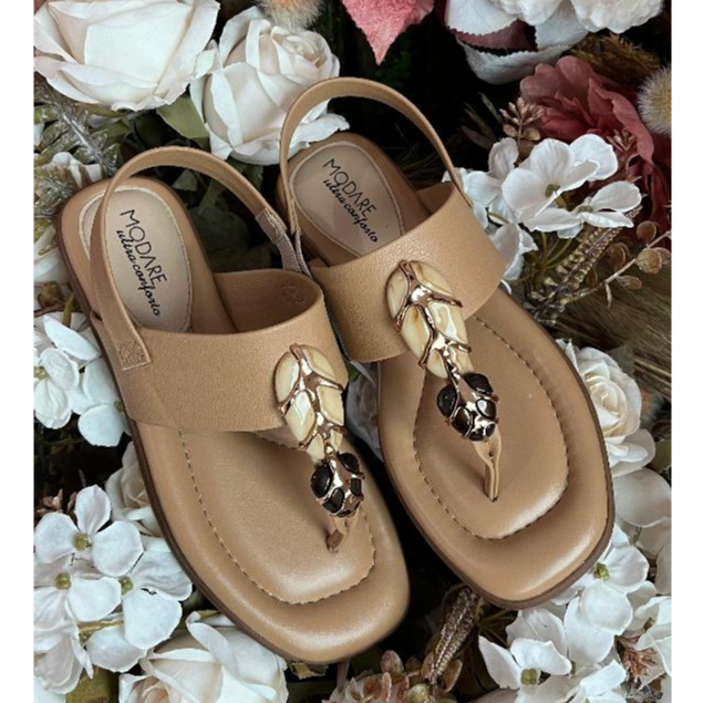 Modare Ortopédica Sandália 7212.103 Feminina Ultraconforto Calce Fácil