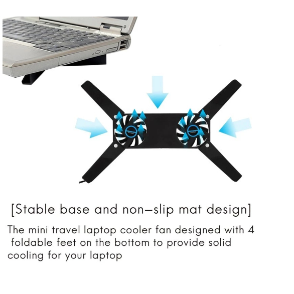 Cooler Portátil Dobrável para Notebook – Alimentação USB