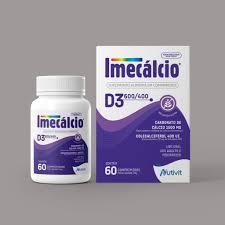 Imecálcio D3 600mg + 400UI Vitamina D - Suplemento para Ossos e Dentes - 60 Comprimidos