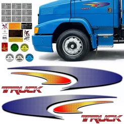 Kit Adesivo Faixa Lateral Porta Caminhão Mb 1620 Truck 2004