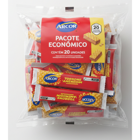 Kit Torrone Arcor c/ 20 unidades em Oferta na Shopee