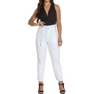 CALÇA BRANCA Feminina clochard JEANS