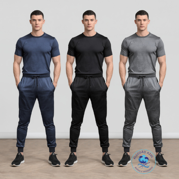 Calça Moletom Jogger Masculina Skinny – Dry Fit Confort Premium em Oferta na Shopee