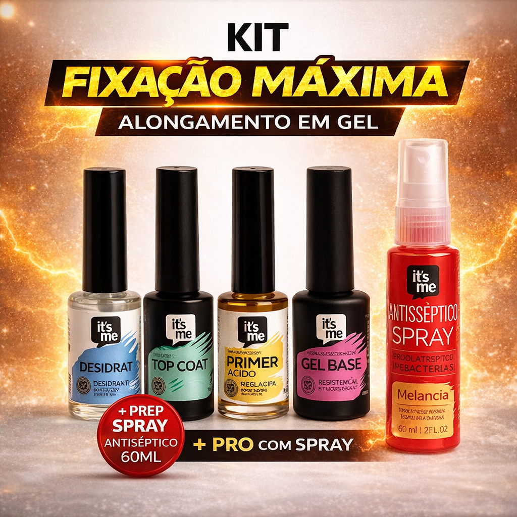 Kit Alongamento em Gel Profissional 4 Preparadores Spray 60ml It’s Me