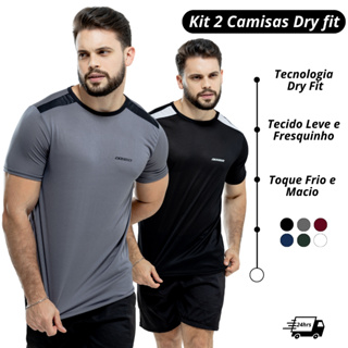 Kit 2 Camisas Dry Fit Musculação Esportiva Camiseta Masculina Academia Treino em Oferta na Shopee
