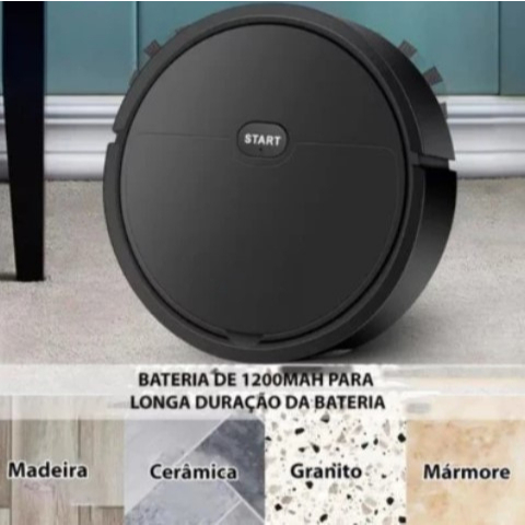 Inteligente Aspirador Robô Recarregavel Eficiente Moderno