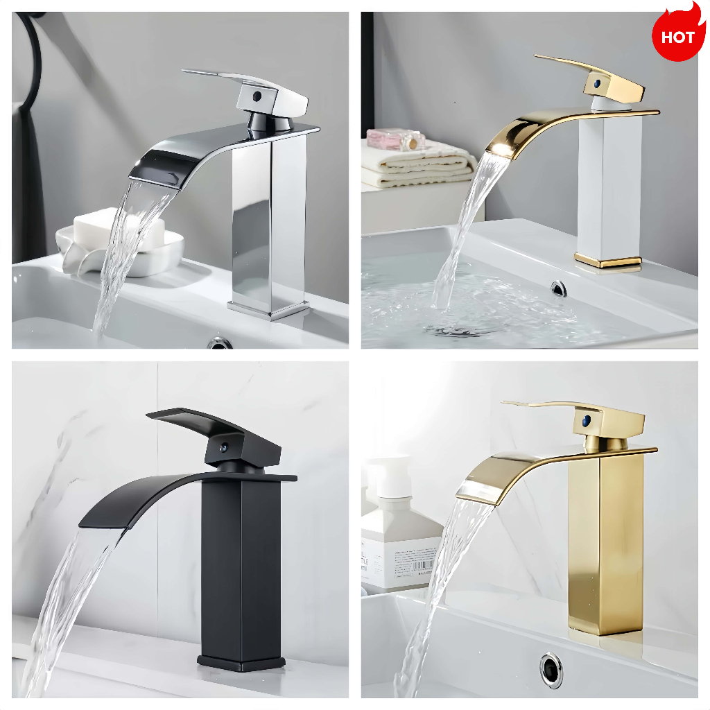 Torneira Monocomando Cascata Baixa Misturador Banheiro