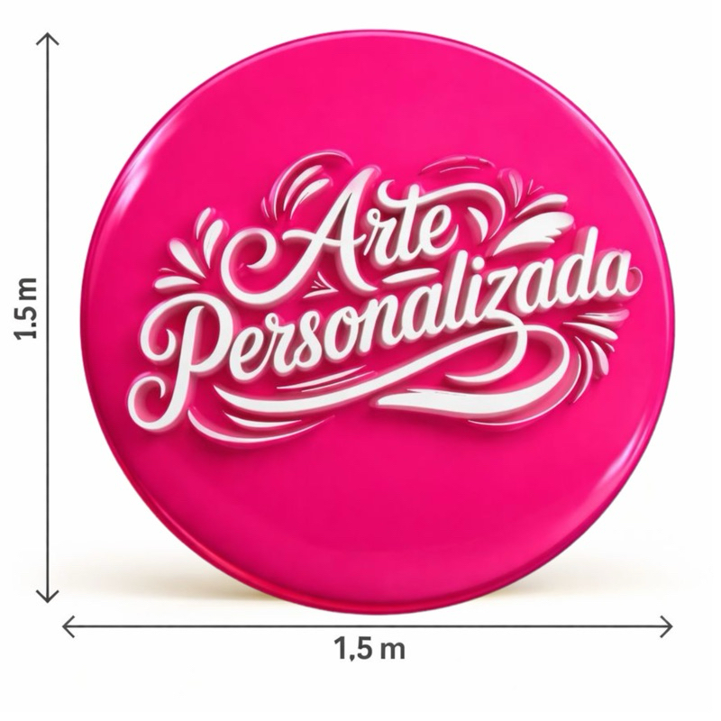 Painel Redondo em Tecido Sublimado 1,50m X 1,50m  Personalizado SUA ARTE em Oferta na Shopee