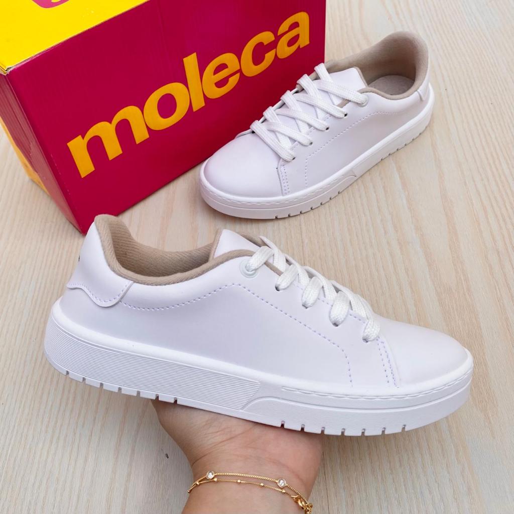 Tênis Sapato Feminino Moleca Confortável Casual Moda Acolchoado Básico Liso