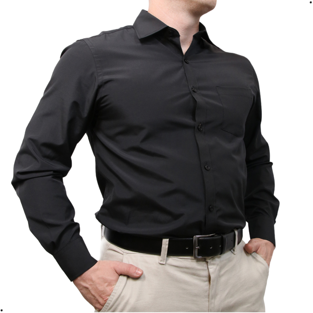 Camisa Social Masculina Yacht Master Comfort Premium Preta