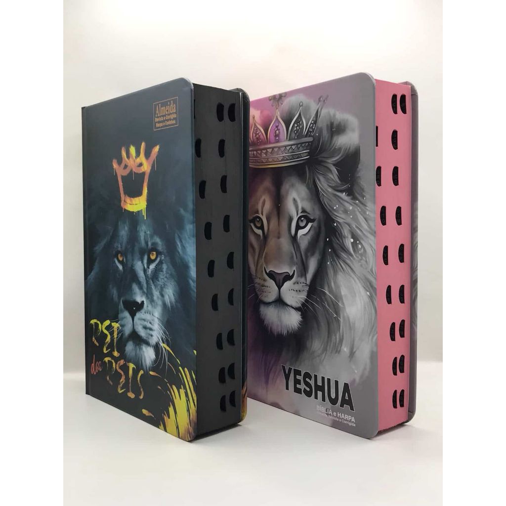 Kit 2 Bíblias  Sagrada Tamanho Grande Capa Dura Com Harpa Palavras de Jesus em Vermelho (Kit 75) em Oferta na Shopee