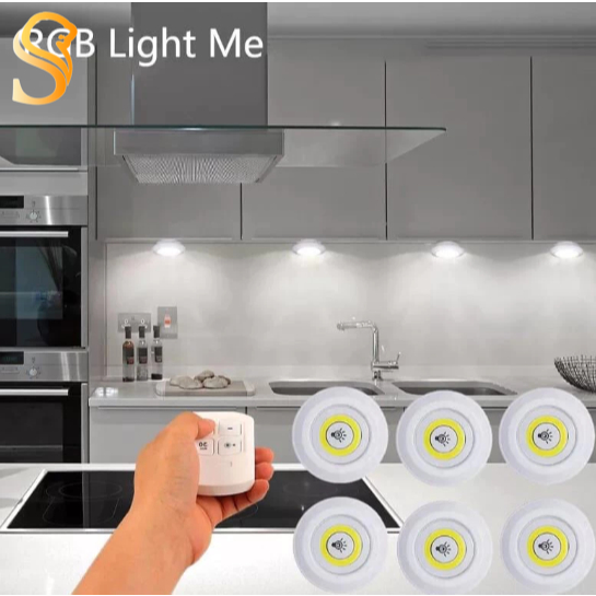 Luminária Lâmpada 3 Led Spot com Sem Fio Controle Remoto Mt027 -b7