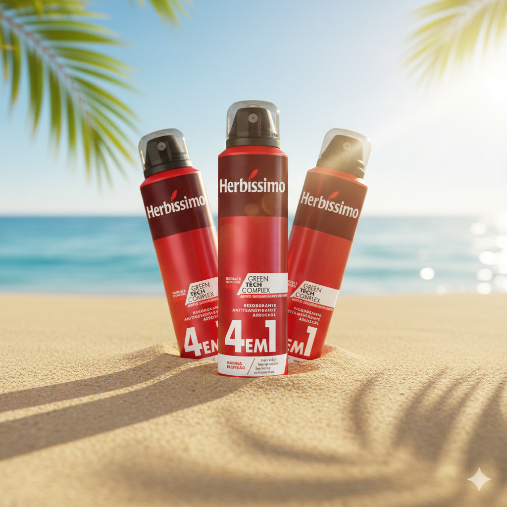 Kit 3 unid - Desodorante Aerosol Antitranspirante Herbíssimo Volcano 150Ml em Oferta na Shopee